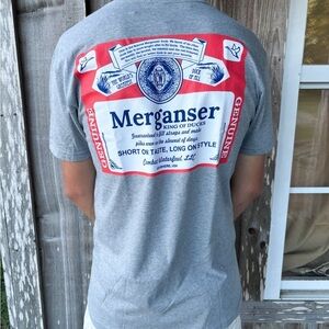 Combat Waterfowl Merganser Beer Label Tee